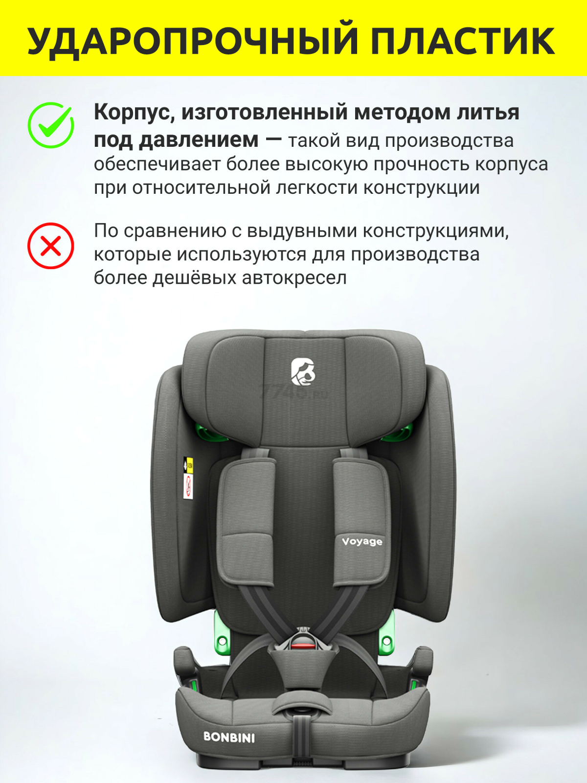 Автокресло BONBINI Voyage Dark Grey (BO-323115) - Фото 3