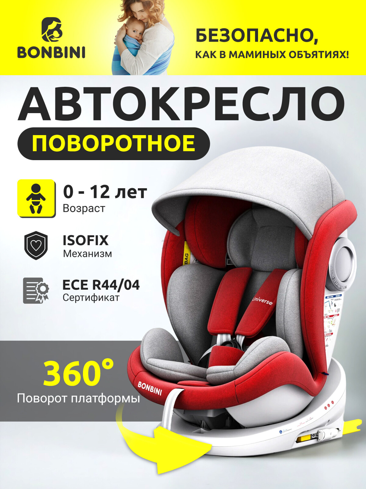 Автокресло BONBINI Universe Red (BO-323111)