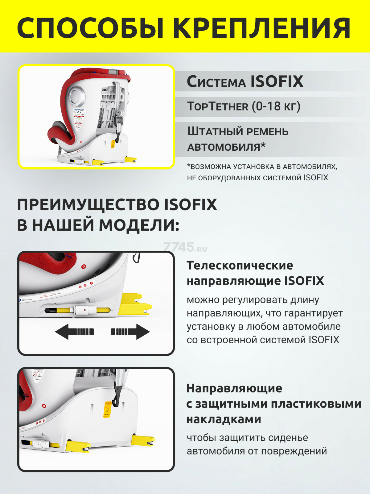 Автокресло BONBINI Universe Red (BO-323111) - Фото 6