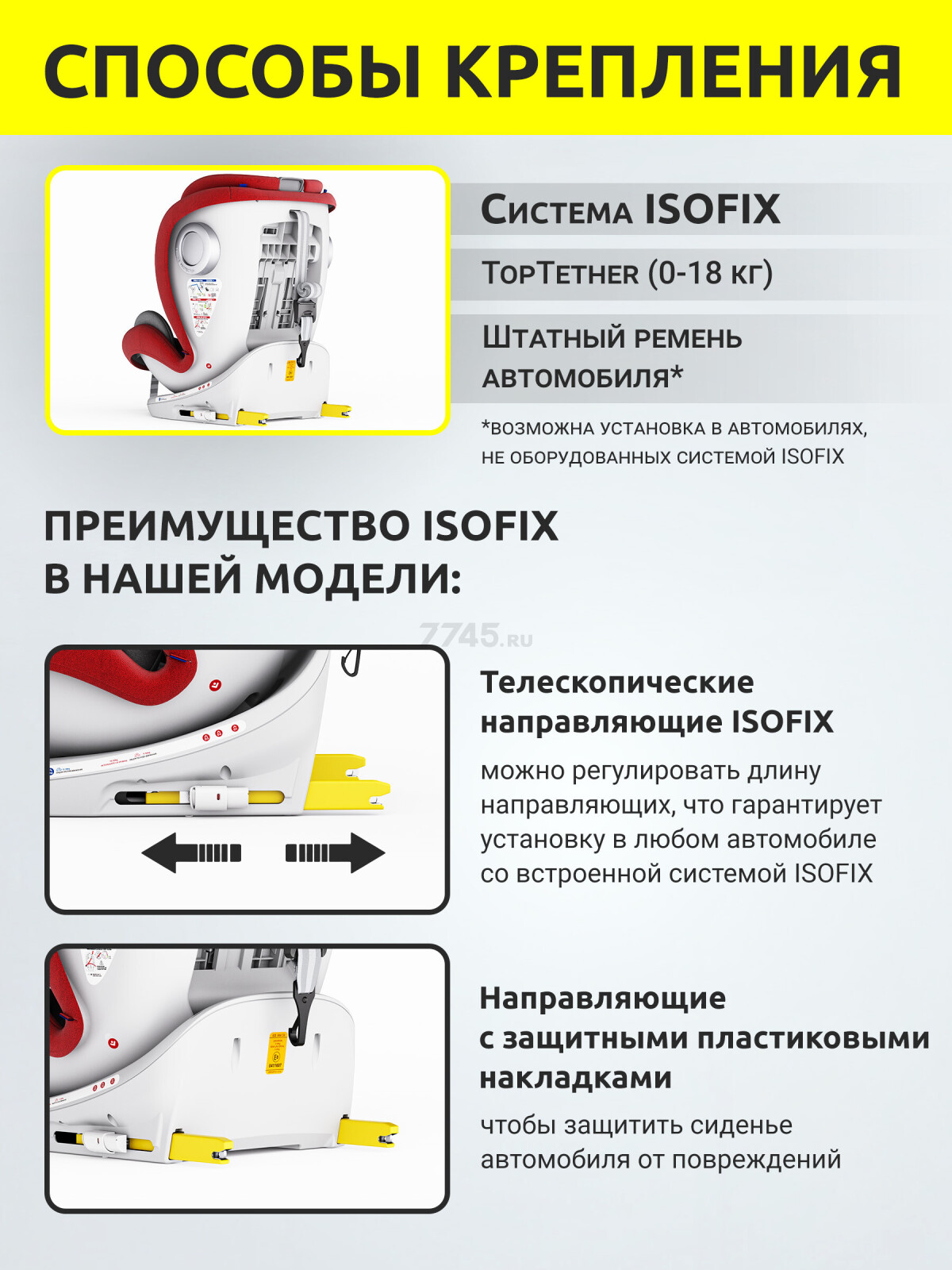 Автокресло BONBINI Universe Red (BO-323111) - Фото 6