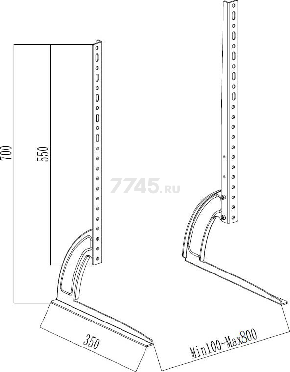 Подставка универсальная для телевизора/монитора KEIZEN KZ-20396113 - Фото 17