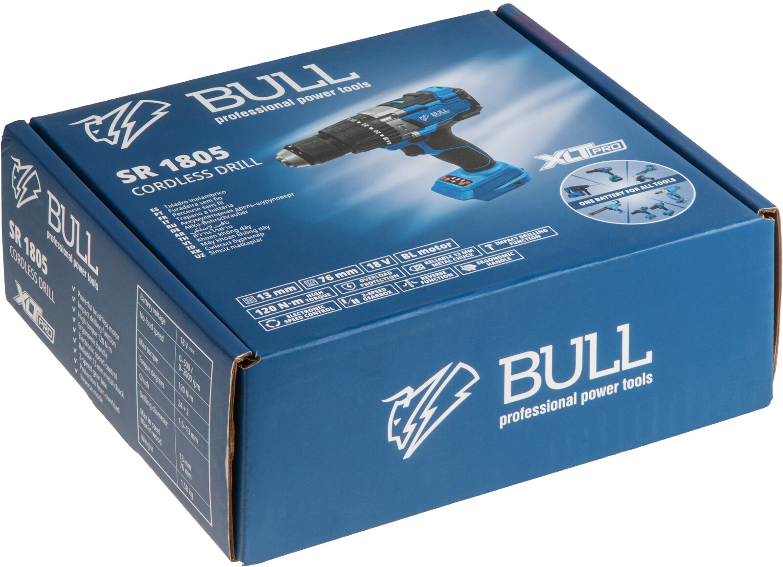 Дрель-шуруповерт аккумуляторная ударная BULL SR 1805 SOLO XLTpro (1329640) - Фото 9