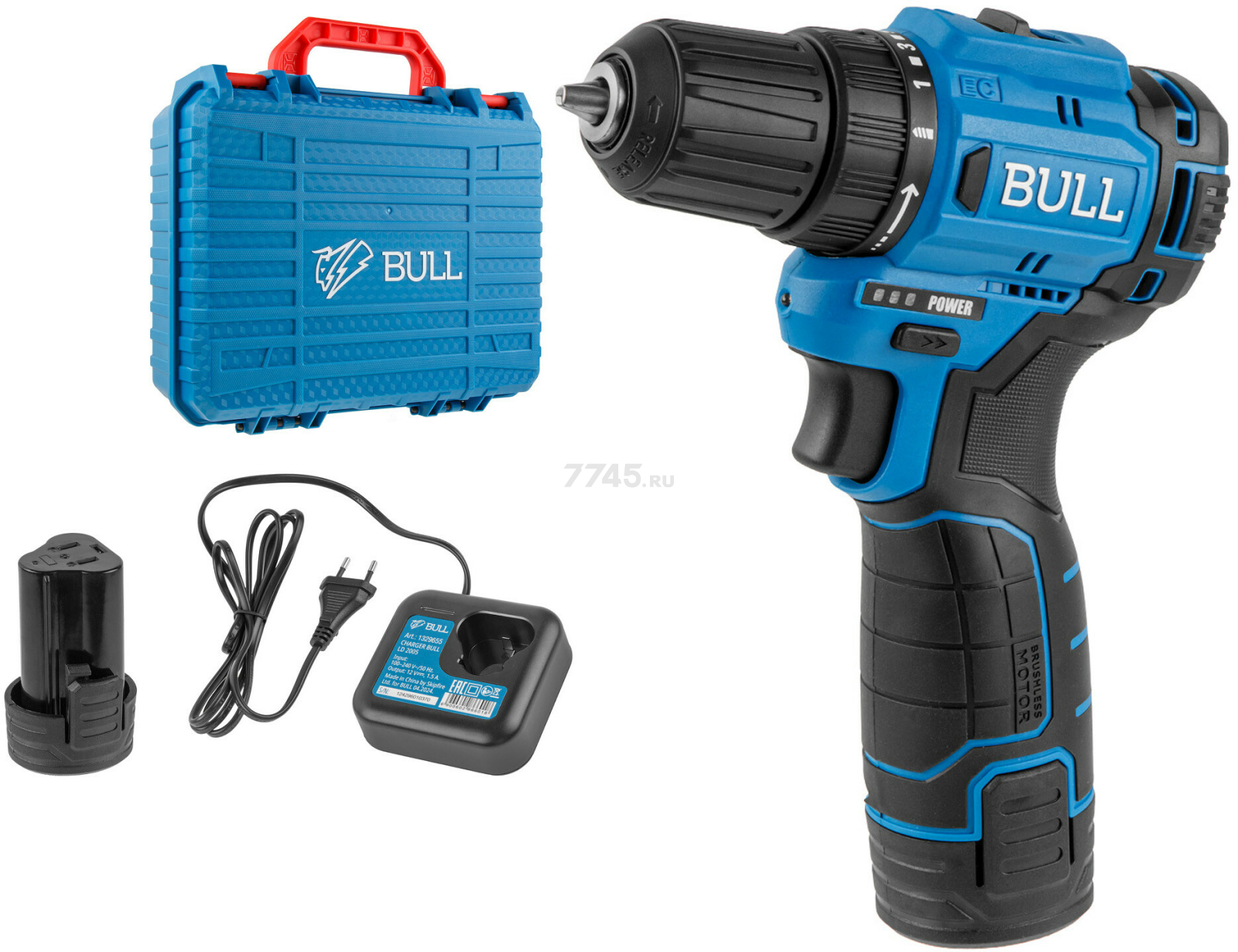 Дрель-шуруповерт аккумуляторная BULL SR 1203 (1329601)
