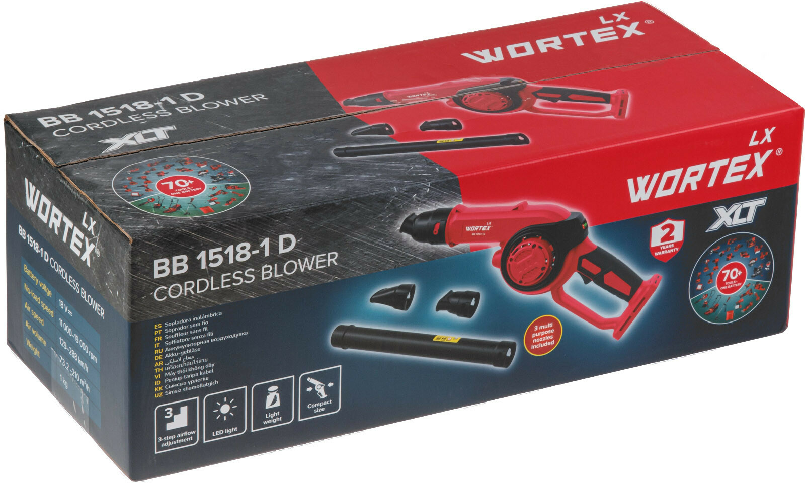 Воздуходувка аккумуляторная WORTEX LX BB 1518-1 D XLT SOLO (1334643) - Фото 8