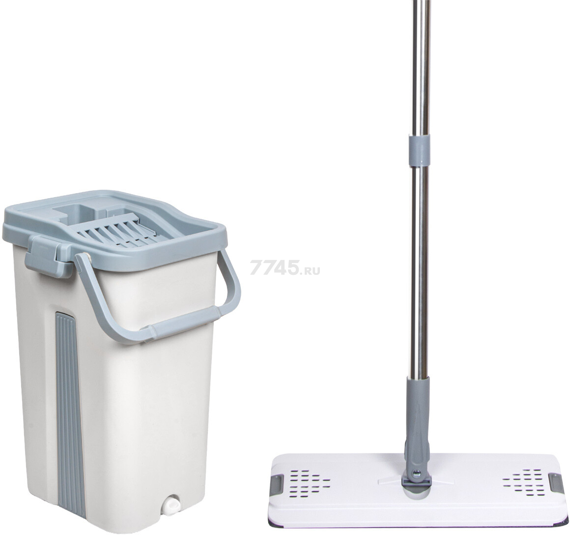 Швабра с отжимным ведром PERFECTO LINEA Scratch Anet бежевая (43-022024) - Фото 10