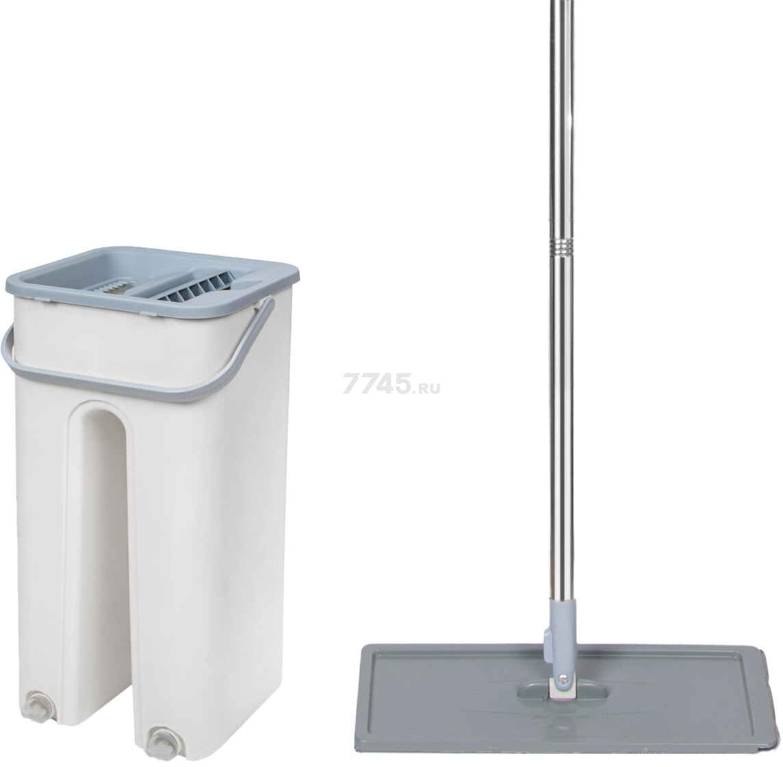 Швабра с отжимным ведром PERFECTO LINEA Scratch mop бежевая (43-012024) - Фото 10