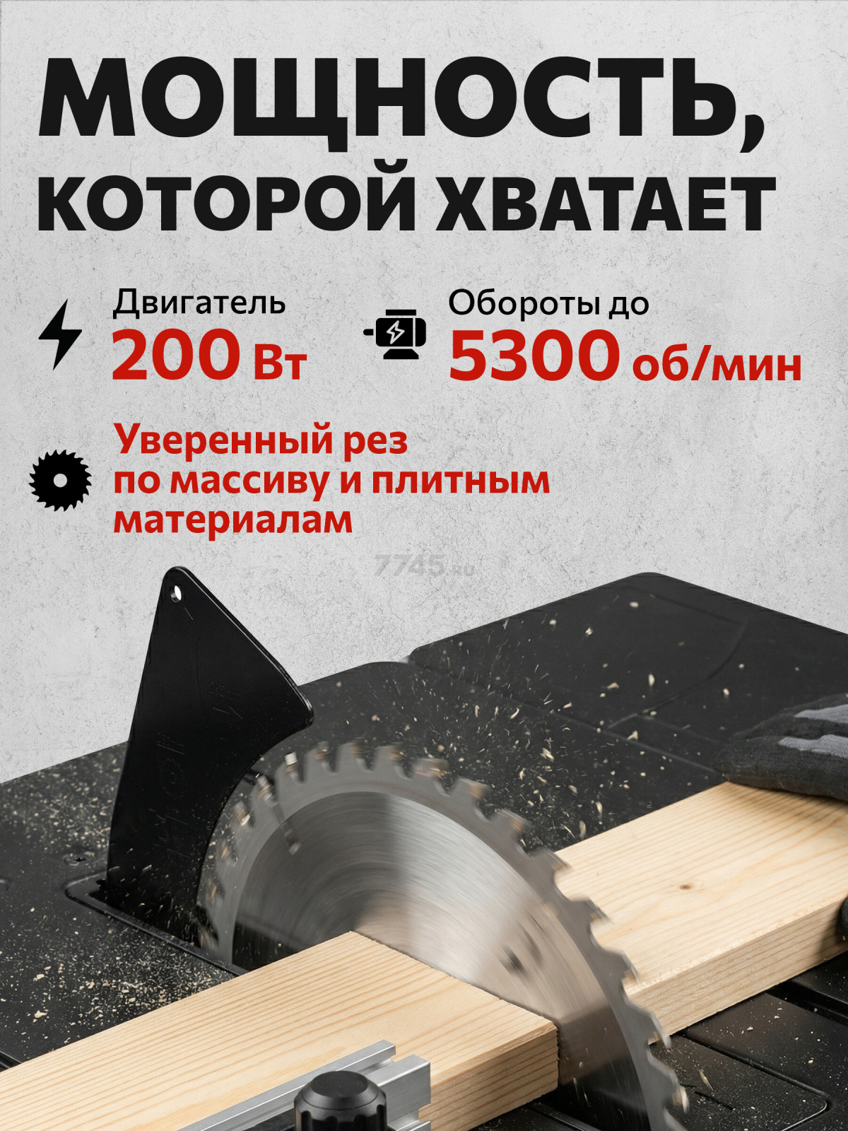 Станок циркулярный WORTEX ETS 2520 (1329692) - Фото 2