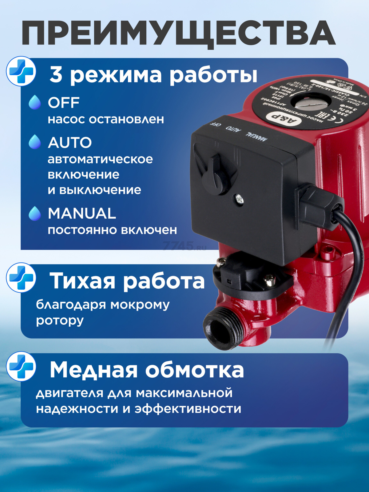 Насос циркуляционный A&P Classic-15/120-Z (AP118C002) - Фото 3