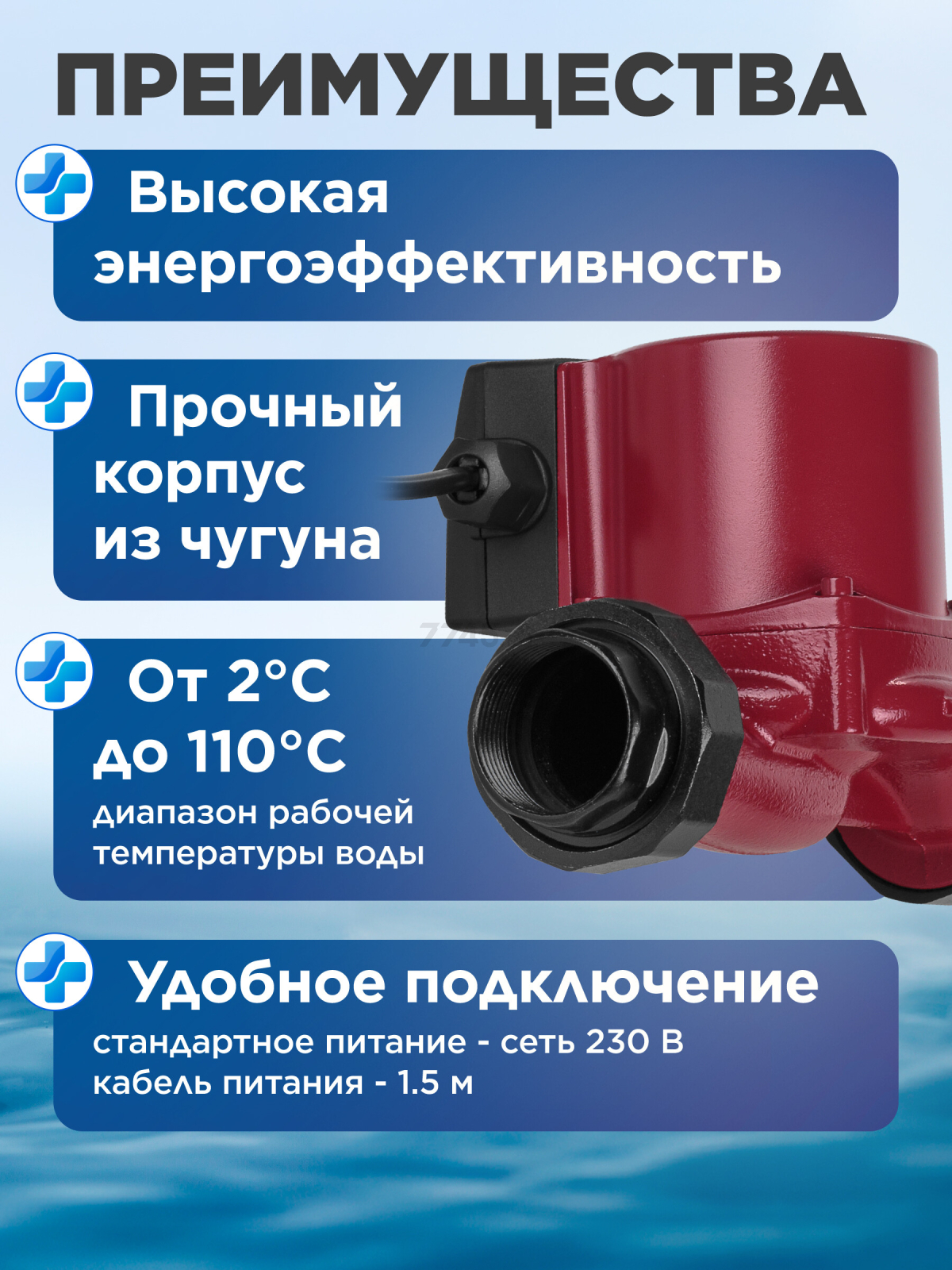 Насос циркуляционный A&P Titan-RS32-40-180 (AP118T009) - Фото 4