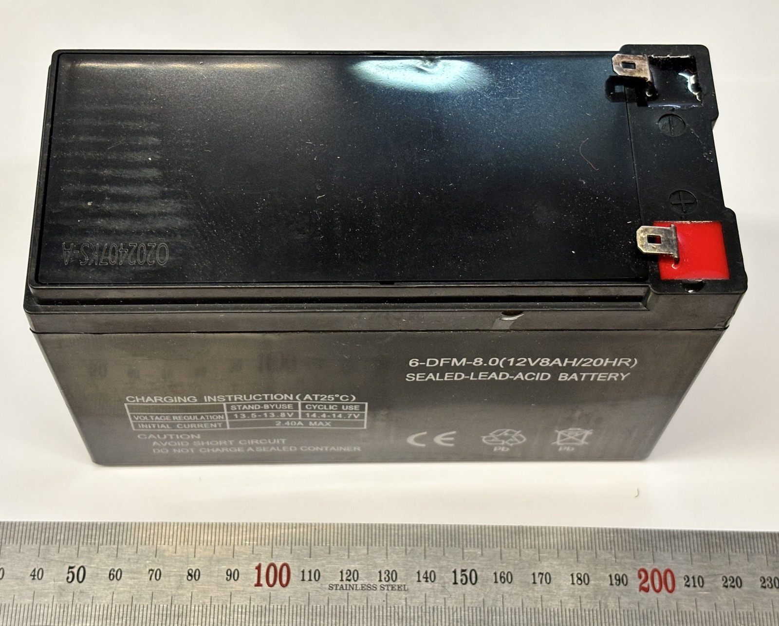 Аккумулятор 12В 8 Ач для WORTEX KS1280, KS1670 (PSP12D16HYB1-22) - Фото 2