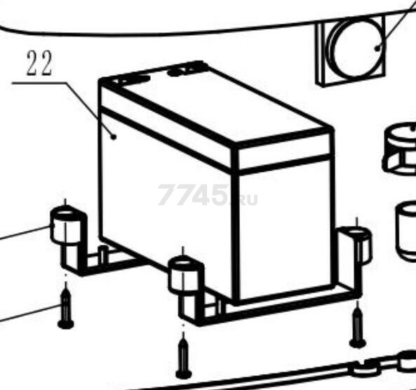 Аккумулятор 12В 8 Ач для WORTEX KS1280, KS1670 (PSP12D16HYB1-22)