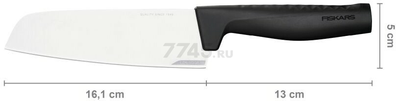 Нож сантоку FISKARS Hard Edge 16 см (1051761) - Фото 3