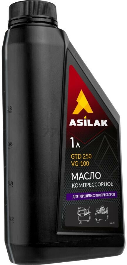 Масло минеральное компрессорное ASILAK GTD 250 VG-100 1 л (ASX5010-5)