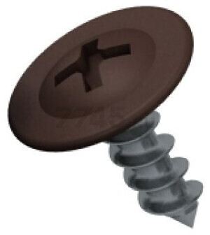 Саморез с прессшайбой 4,2х19 мм цинк острый RAL 8017 STARFIX 150 штук (SMP1-73271-150)