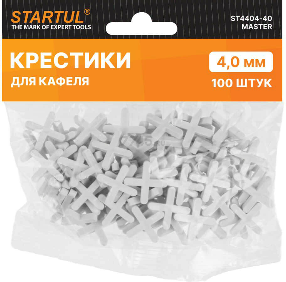 Крестики для укладки кафеля 4 мм 100 штук STARTUL MASTER (ST4404-40)