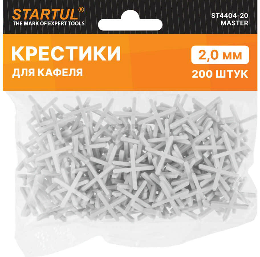 Крестики для укладки кафеля 2 мм 200 штук STARTUL MASTER (ST4404-20)