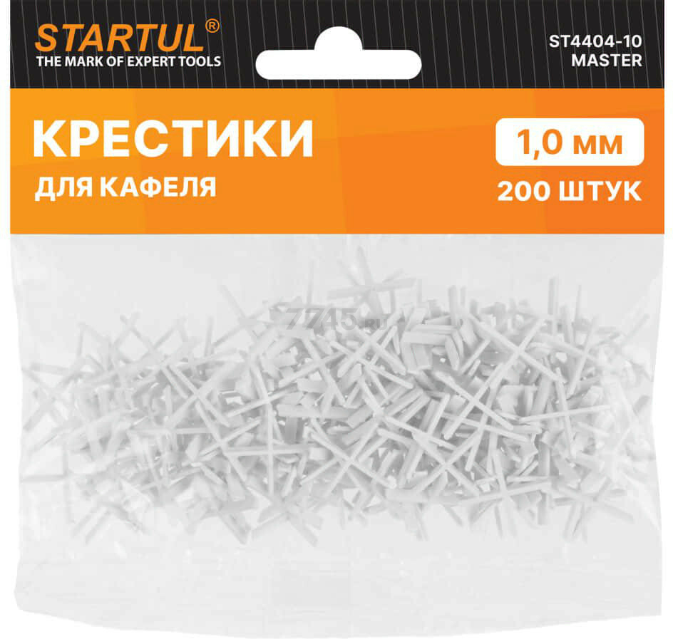 Крестики для укладки кафеля 1 мм 200 штук STARTUL MASTER (ST4404-10)