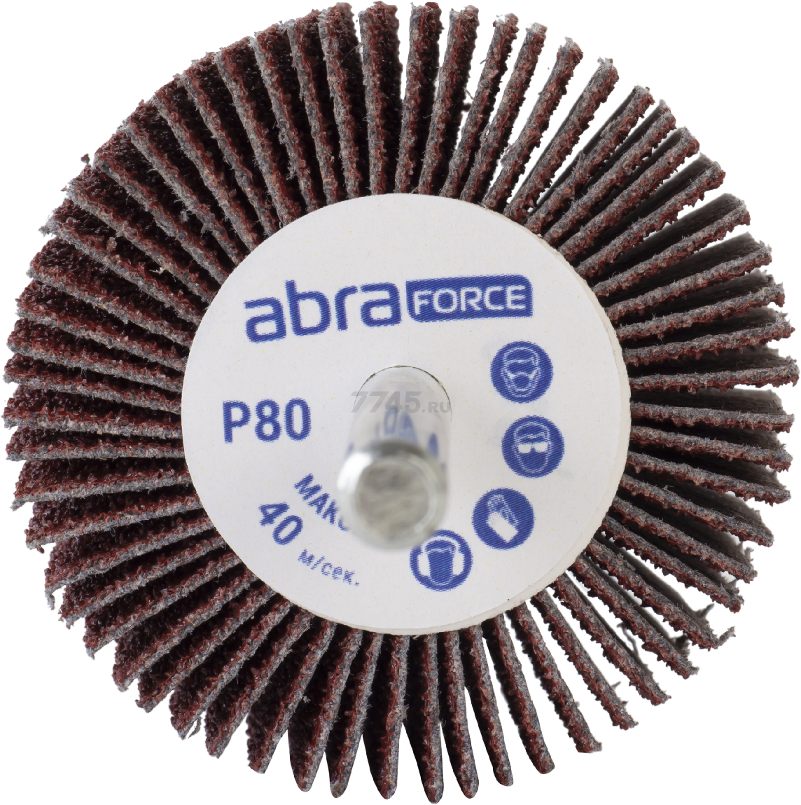 Круг лепестковый 60х30х6 мм Р80 ABRAFORCE (AM186464) - Фото 2