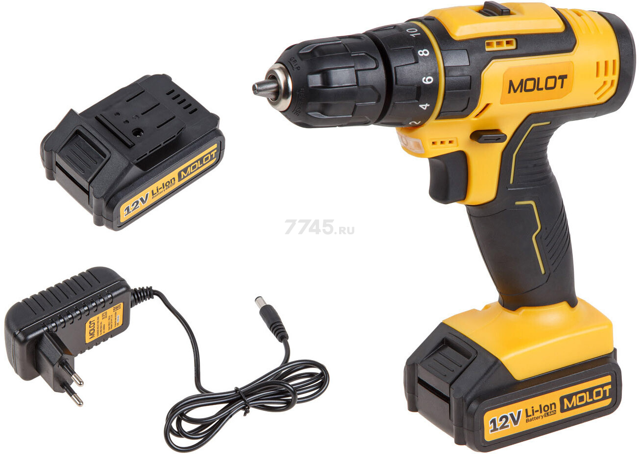 Дрель-шуруповерт аккумуляторная MOLOT MBD 1215-1 DLi (1335613) - Фото 10