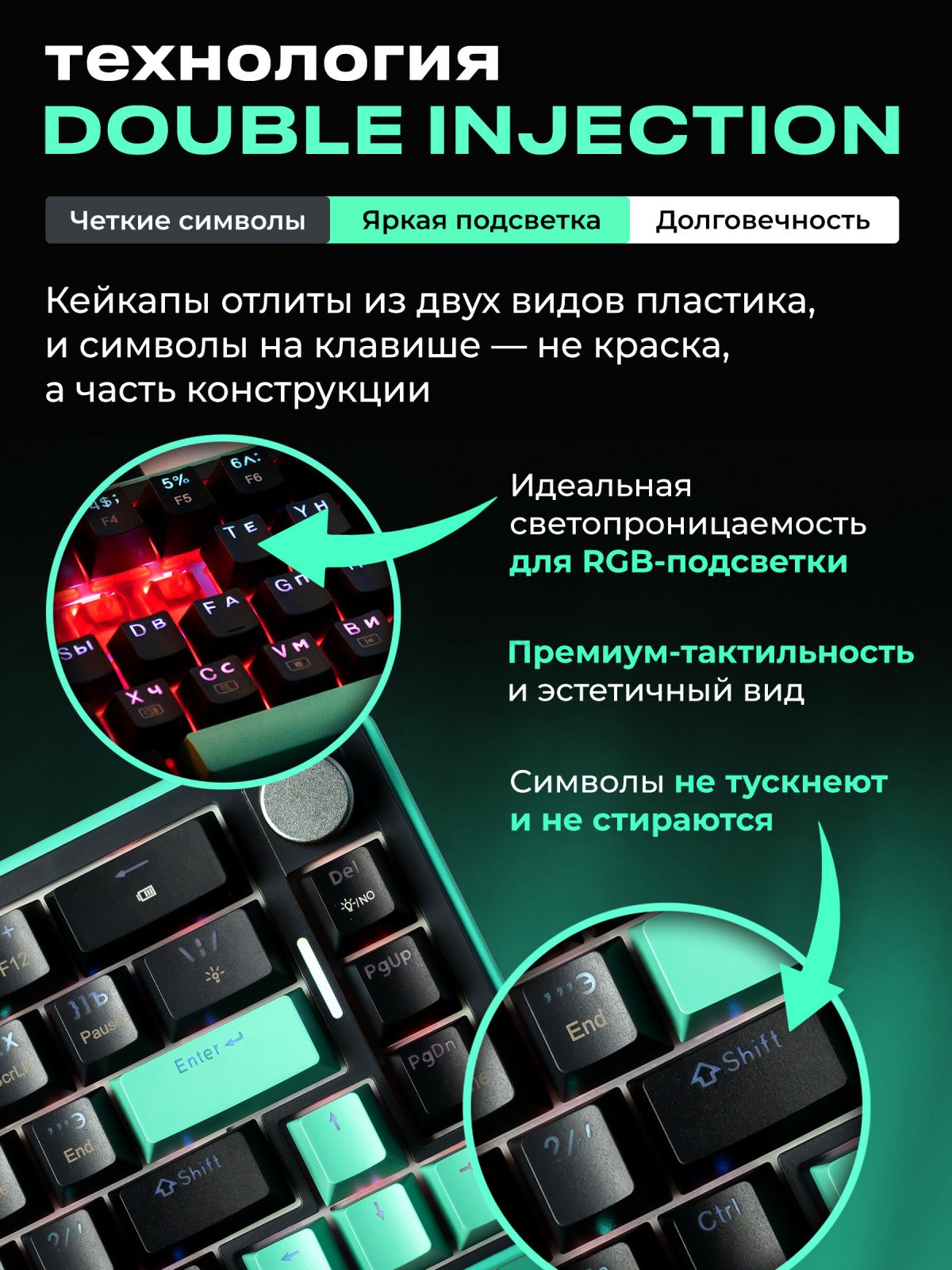 Клавиатура игровая беспроводная механическая URZUS O.I.L (UR-5317111) - Фото 7