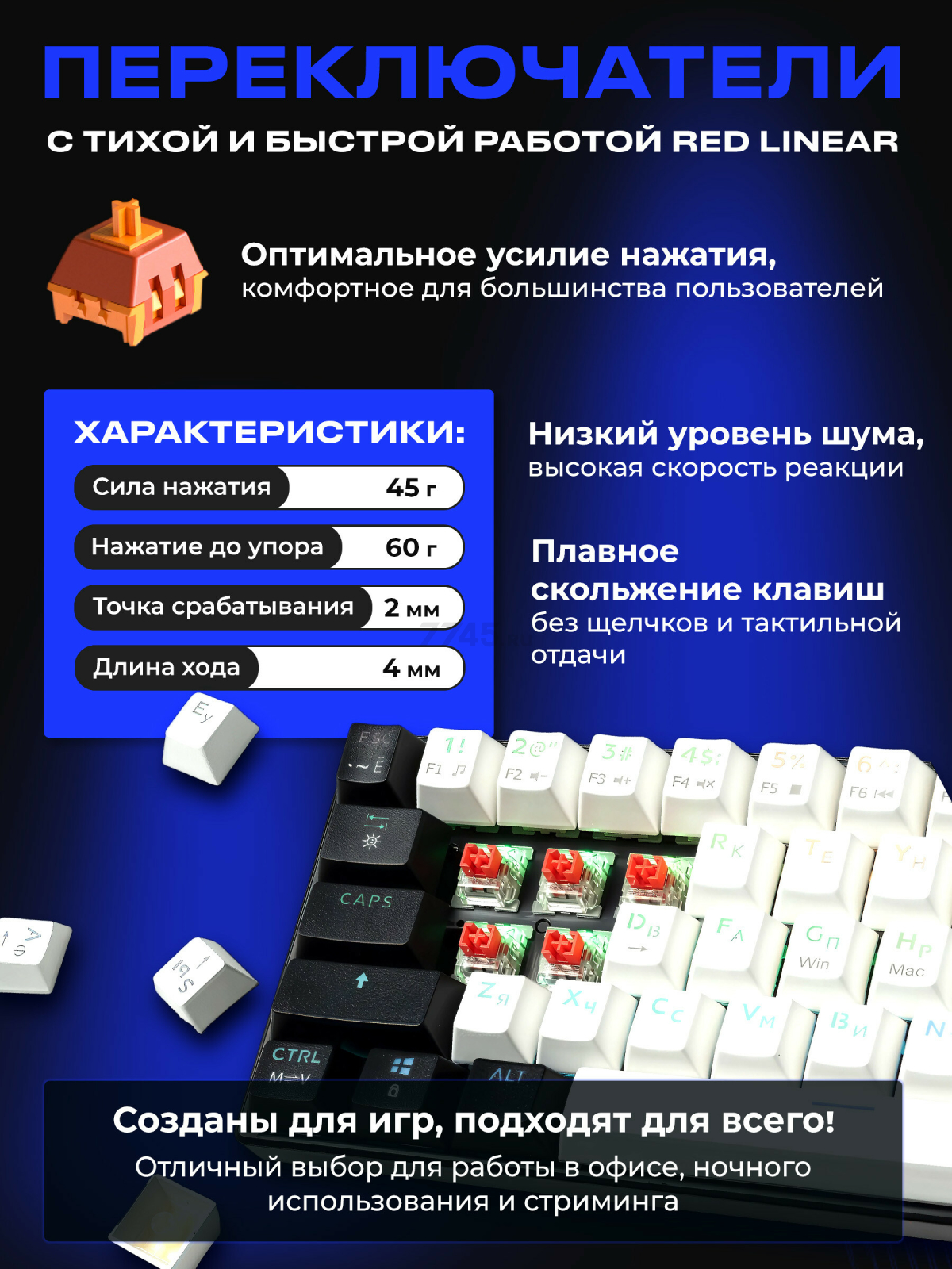 Клавиатура игровая механическая URZUS Matrix R (UR-5317112) - Фото 2