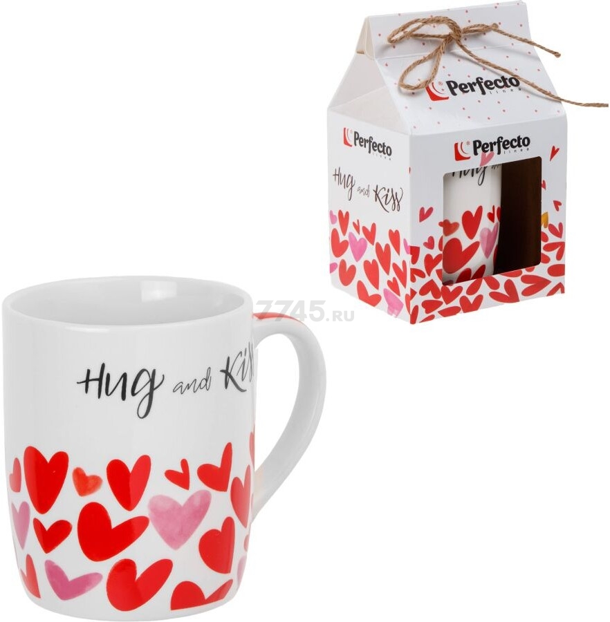 Кружка керамическая PERFECTO LINEA Love Hearts-2 350 мл (30-063602) - Фото 4