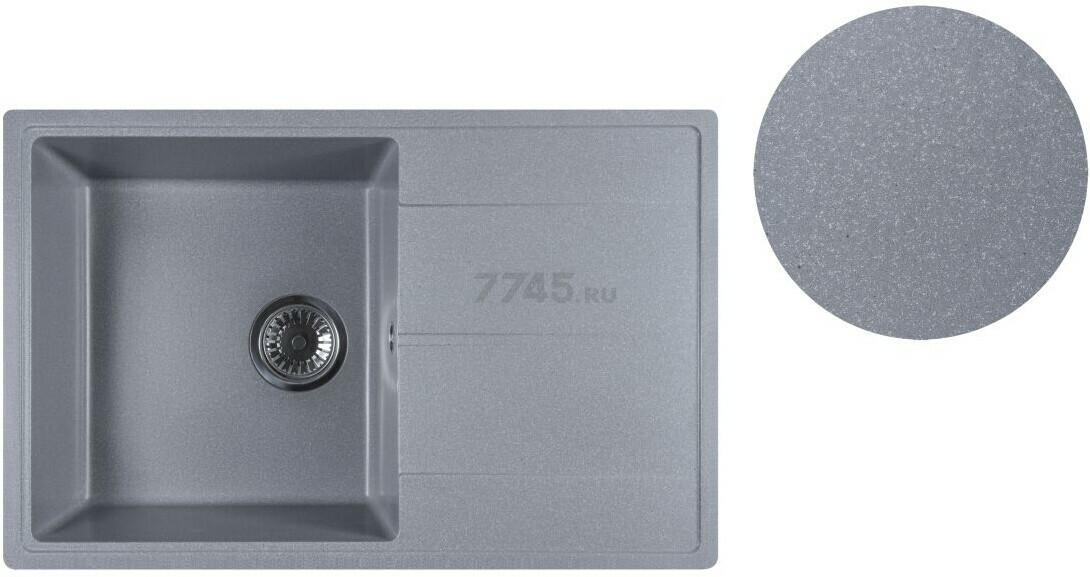 Мойка из искусственного камня AV ENGINEERING Benefit серебро (AVE730470SLA)
