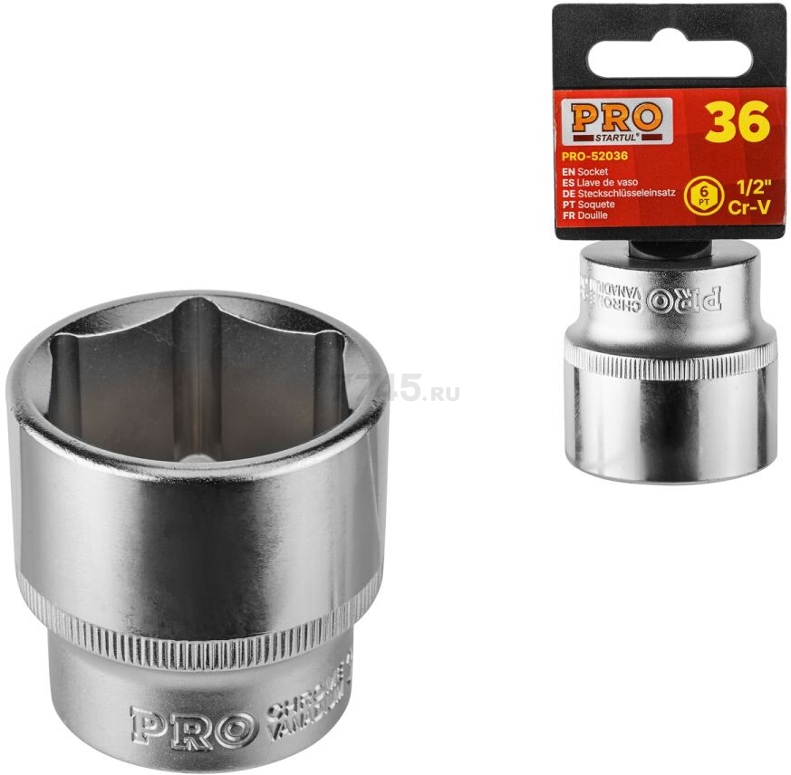 Головка 1/2" 36 мм 6 граней PRO STARTUL (PRO-52036)