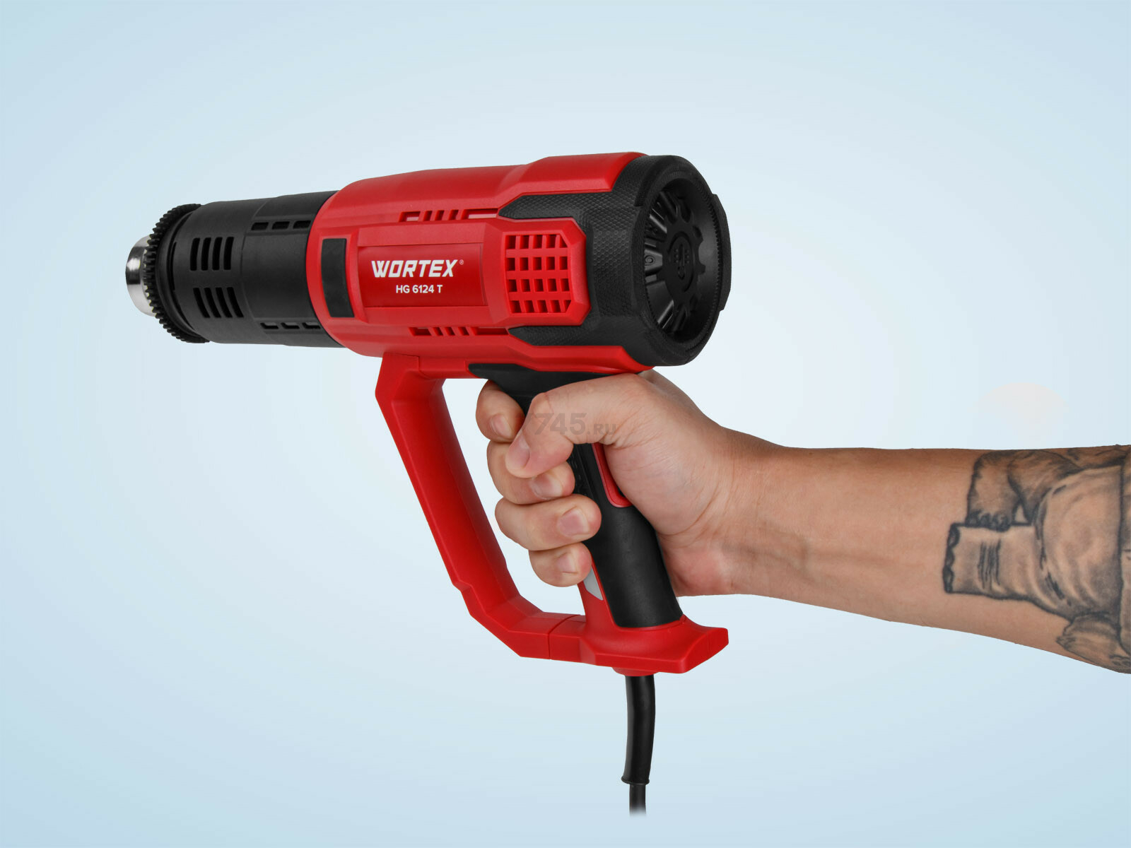 Фен строительный (термовоздуходувка) WORTEX HG 6124 T (1334742) - Фото 8