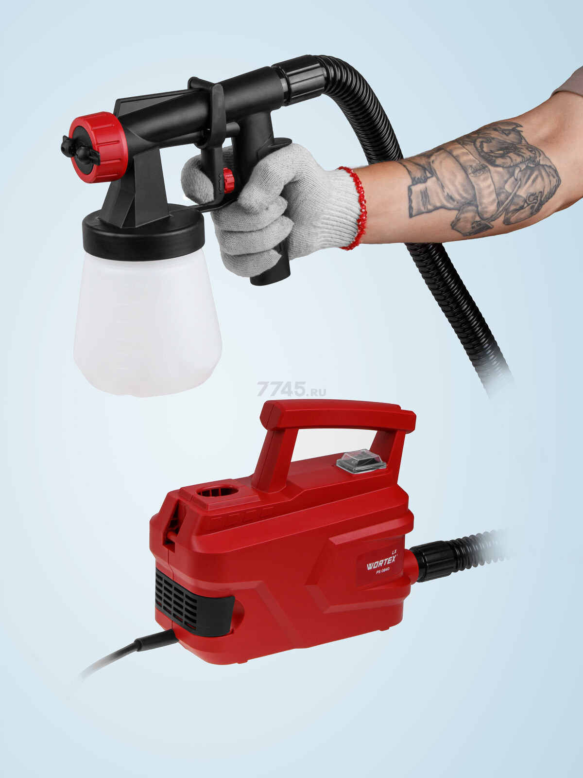 Краскораспылитель электрический WORTEX LX PS 0840 (1325732) - Фото 16
