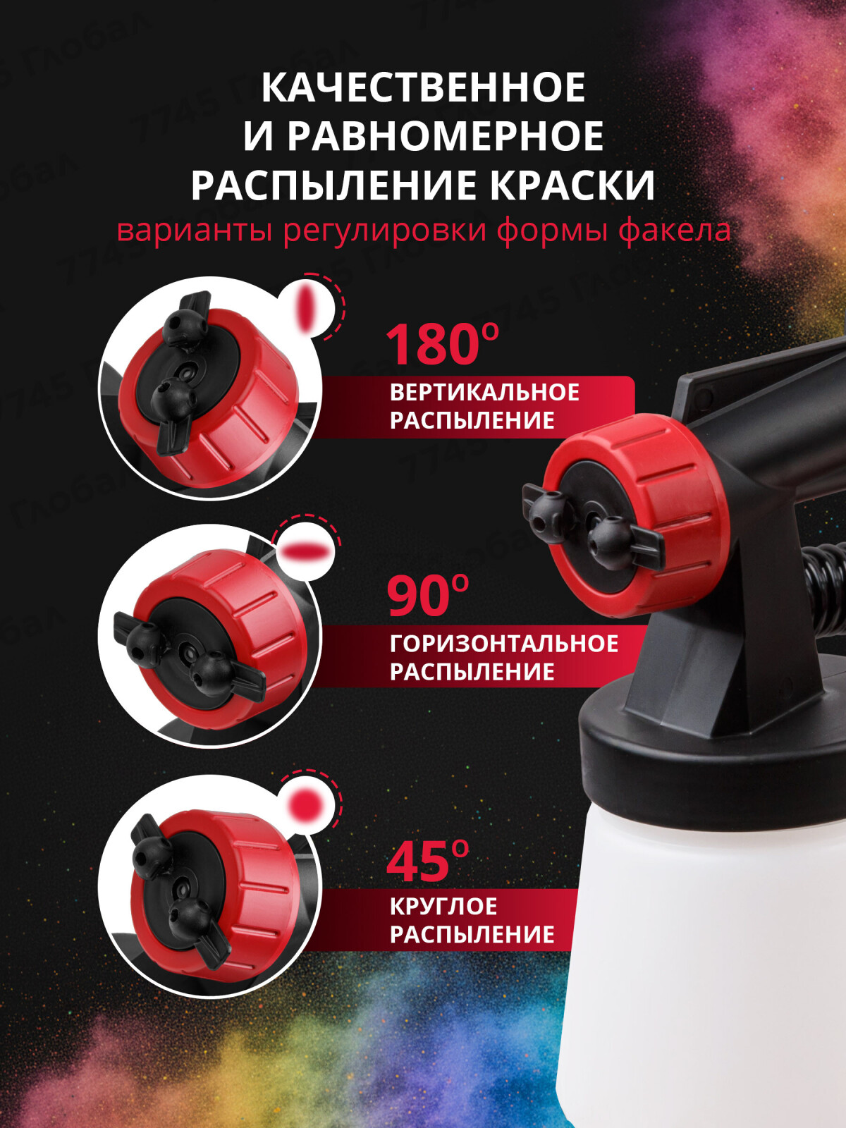 Краскораспылитель электрический WORTEX LX PS 0840 (1325732) - Фото 2