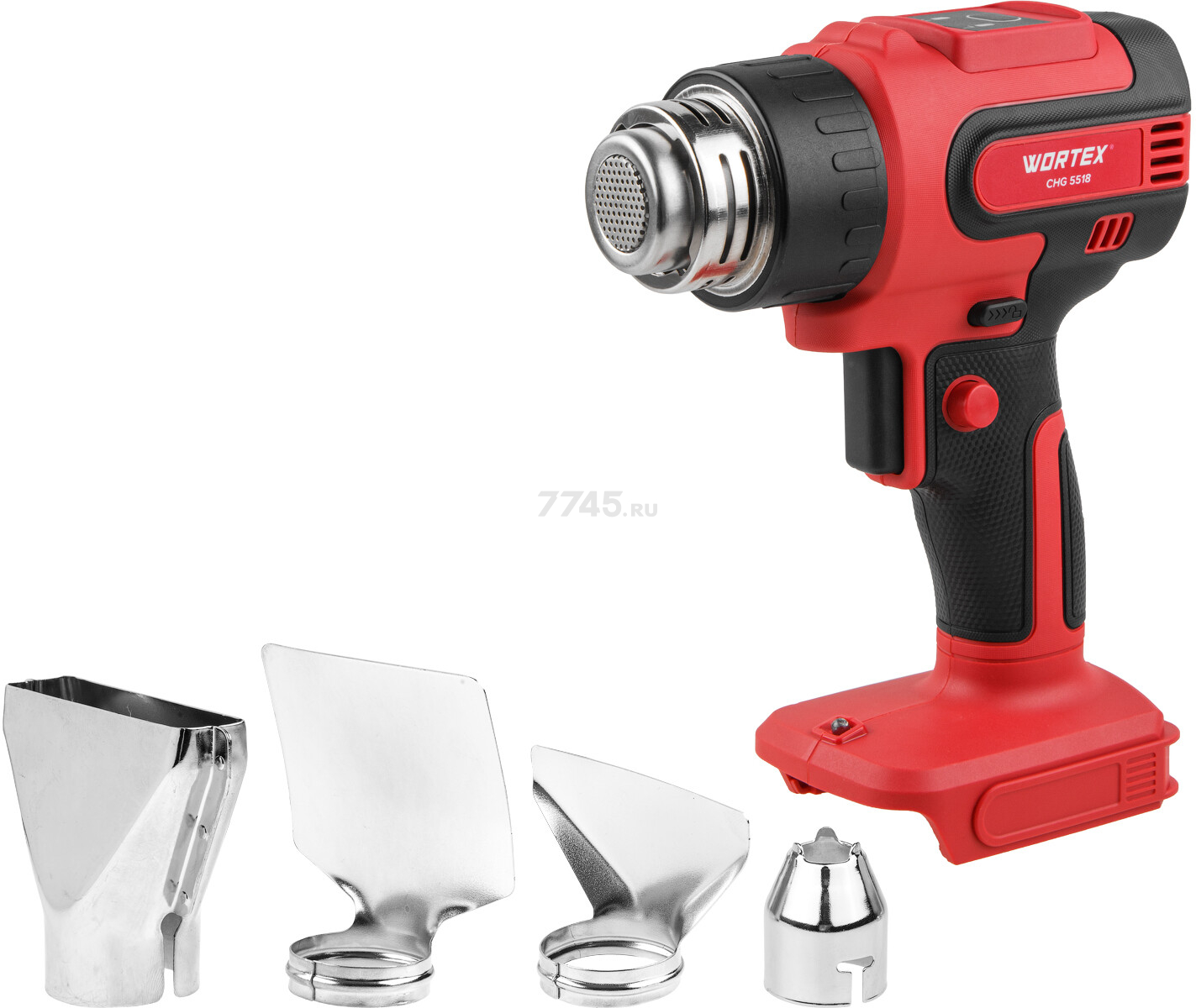 Фен строительный (термовоздуходувка) аккумуляторный WORTEX CHG 5518 ALL1 XLT SOLO (1333609)