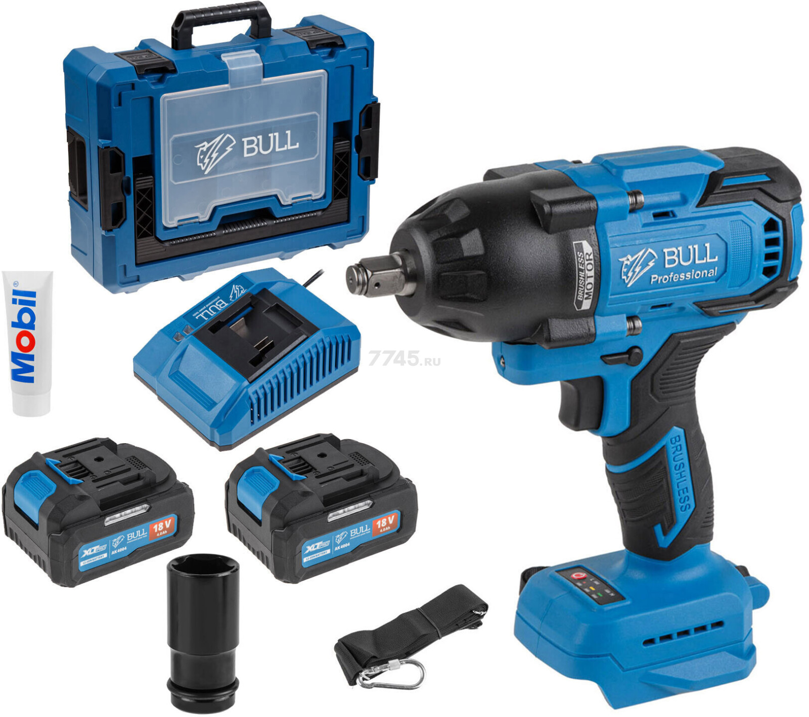 Гайковерт аккумуляторный ударный BULL SC 1807 XLTpro (1329723) - Фото 6