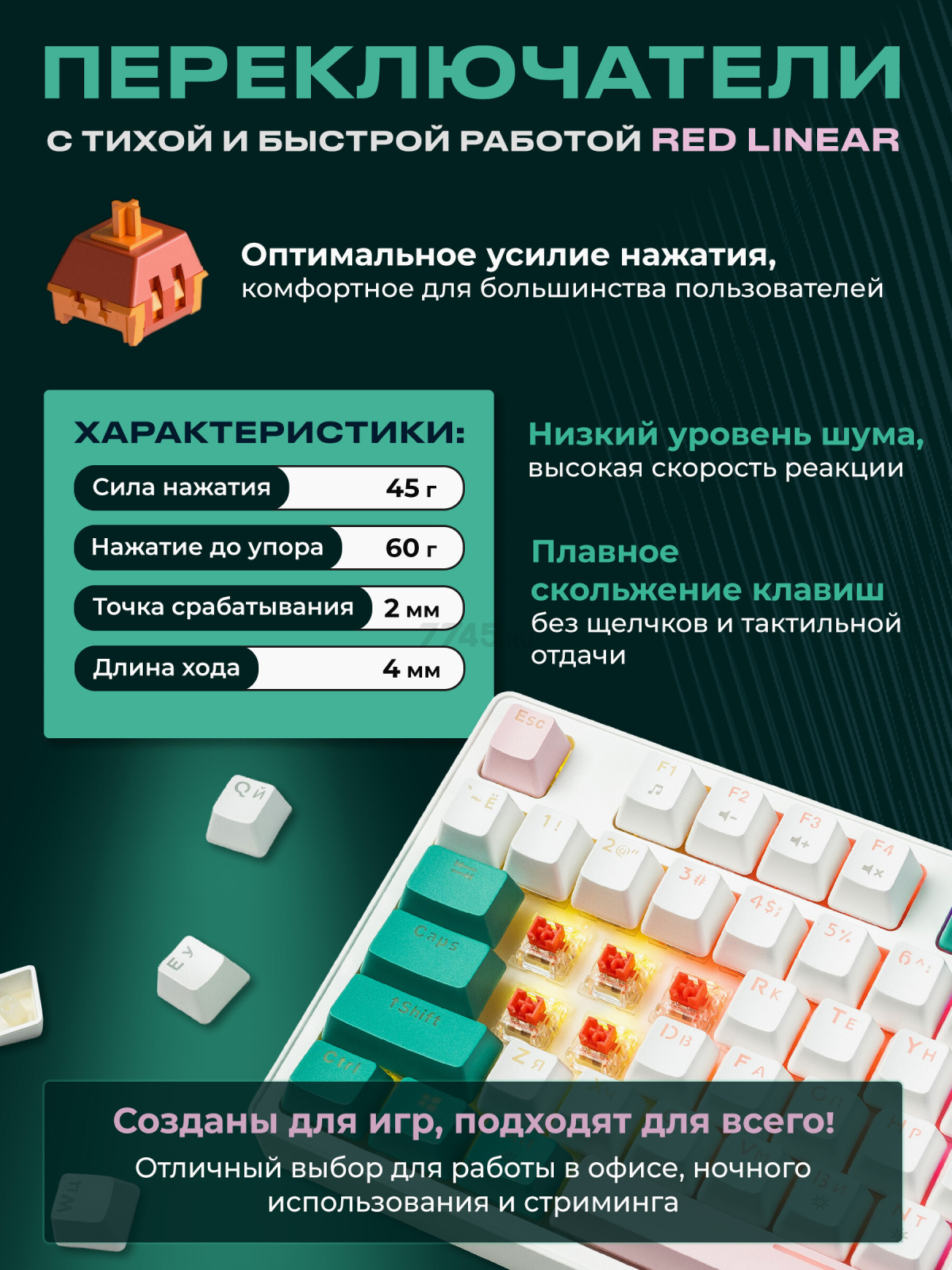 Клавиатура игровая механическая URZUS Snap R (UR-5317116)