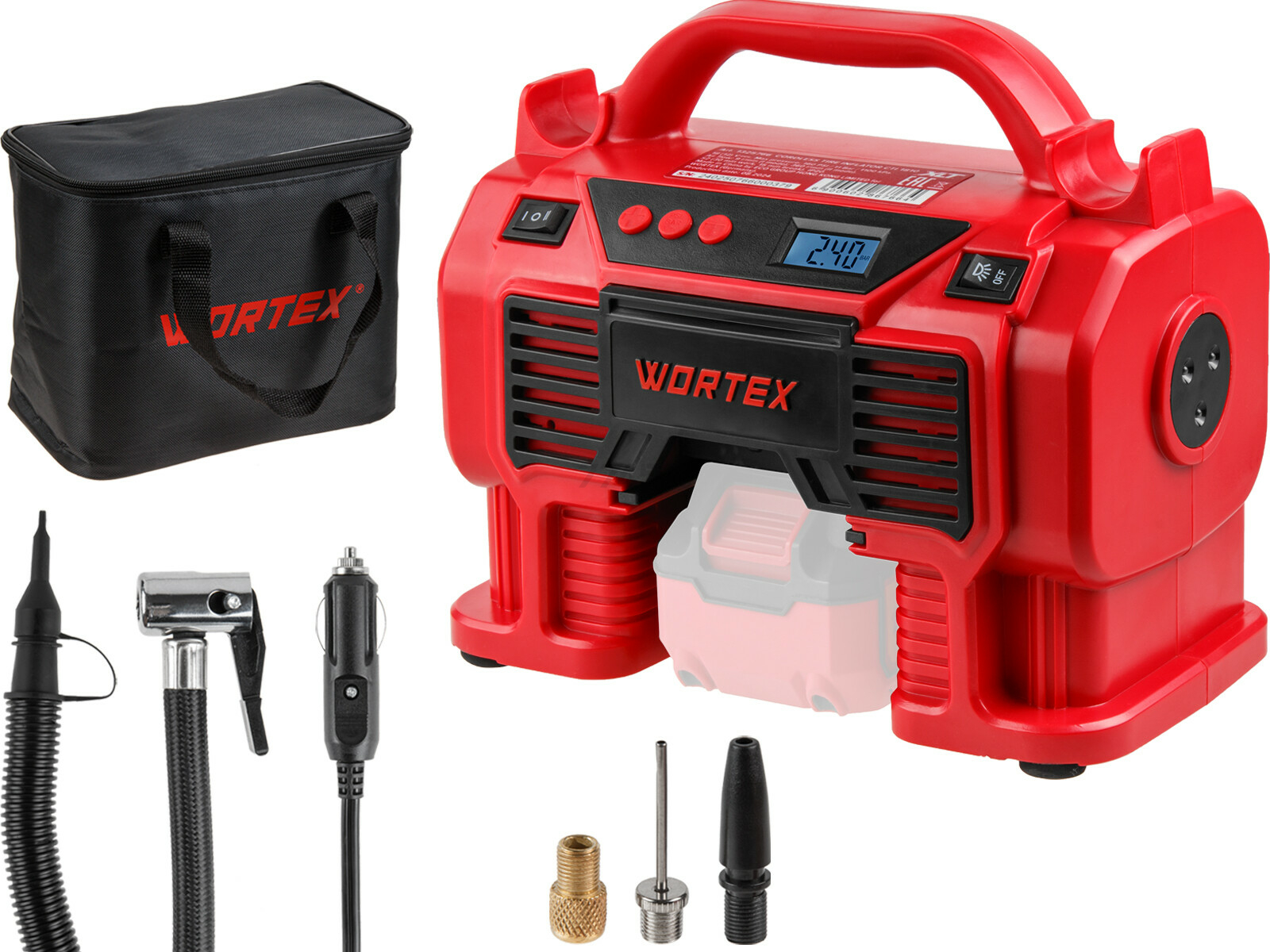 Компрессор автомобильный аккумуляторный WORTEX CTI 1810 ALL1 XLT SOLO (1325766)