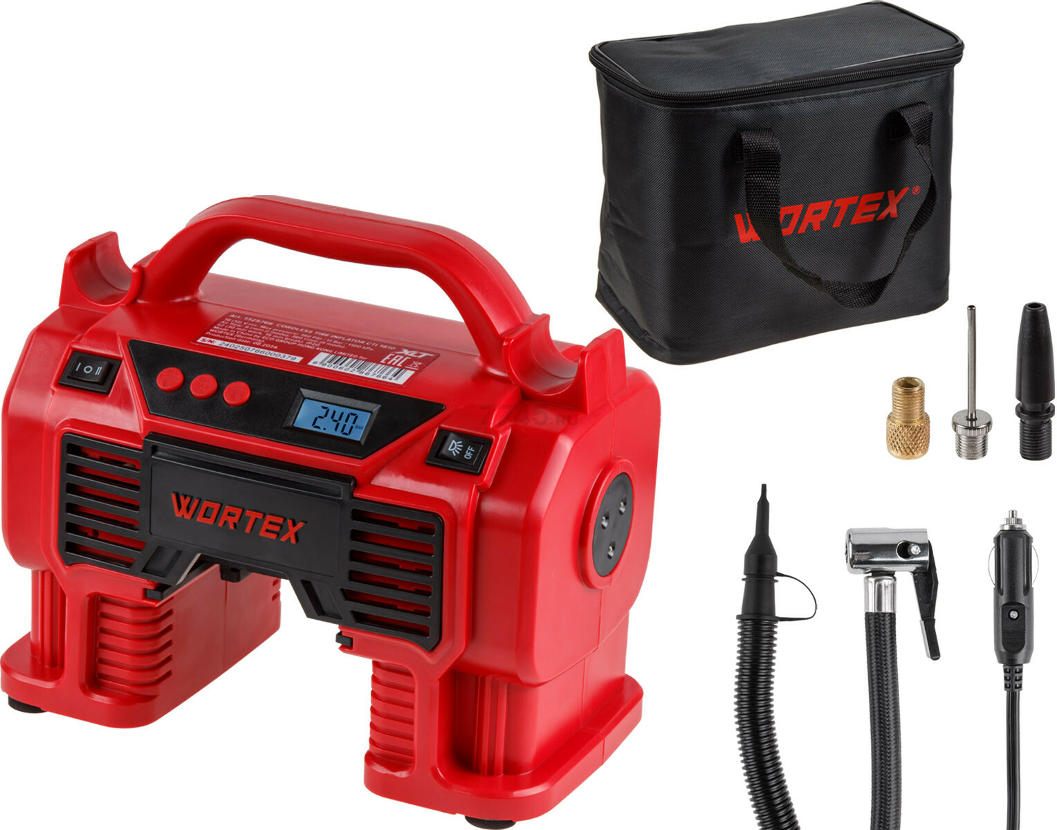 Компрессор автомобильный аккумуляторный WORTEX CTI 1810 ALL1 XLT SOLO (1325766) - Фото 2