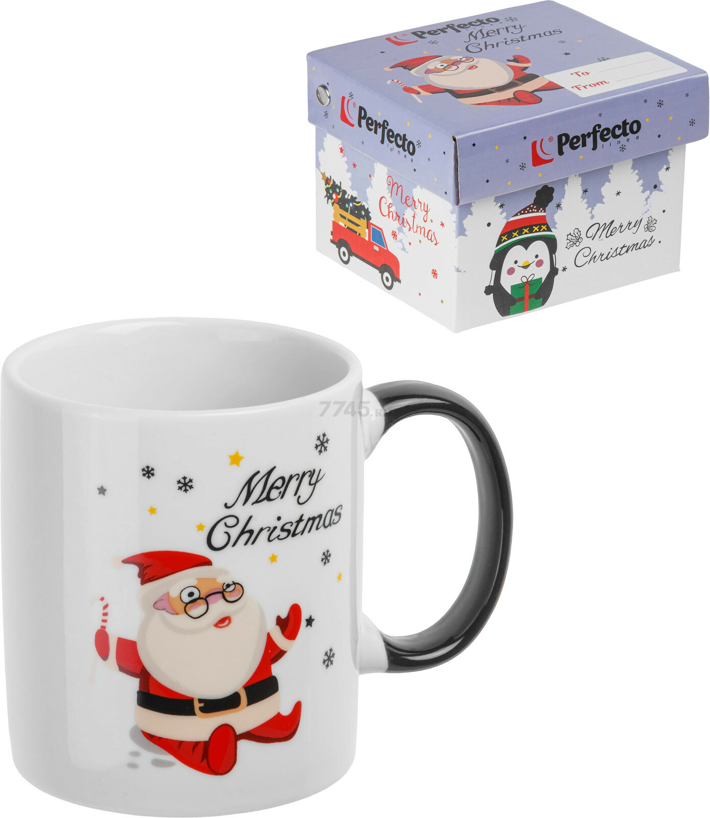 Кружка керамическая PERFECTO LINEA Merry Christmas-1 350 мл (30-202531)