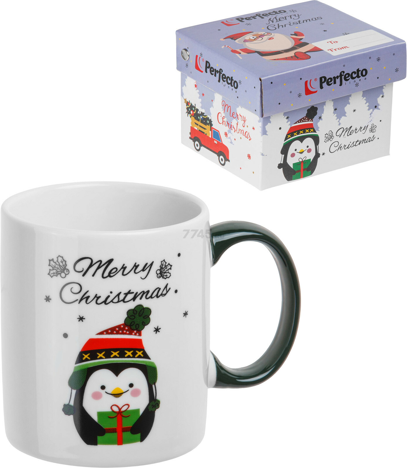 Кружка керамическая PERFECTO LINEA Merry Christmas-2 350 мл (30-202532) - Фото 4