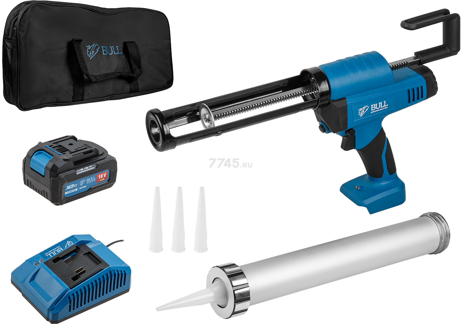 Пистолет для герметика аккумуляторный BULL CG 1860 (1304625)