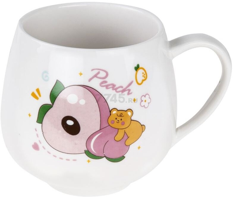 Кружка керамическая PERFECTO LINEA Sweet fruits персик 350 мл (17-401114) - Фото 5