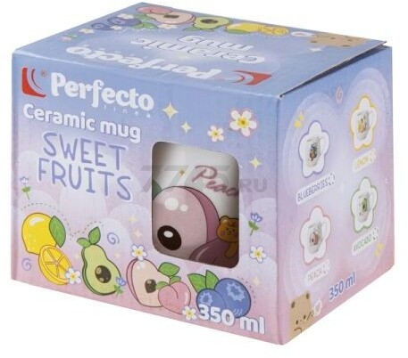 Кружка керамическая PERFECTO LINEA Sweet fruits персик 350 мл (17-401114) - Фото 6