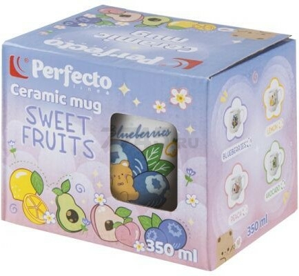 Кружка керамическая PERFECTO LINEA Sweet fruits черника 350 мл (17-401112) - Фото 3