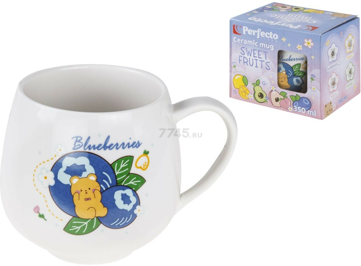 Кружка керамическая PERFECTO LINEA Sweet fruits черника 350 мл (17-401112)