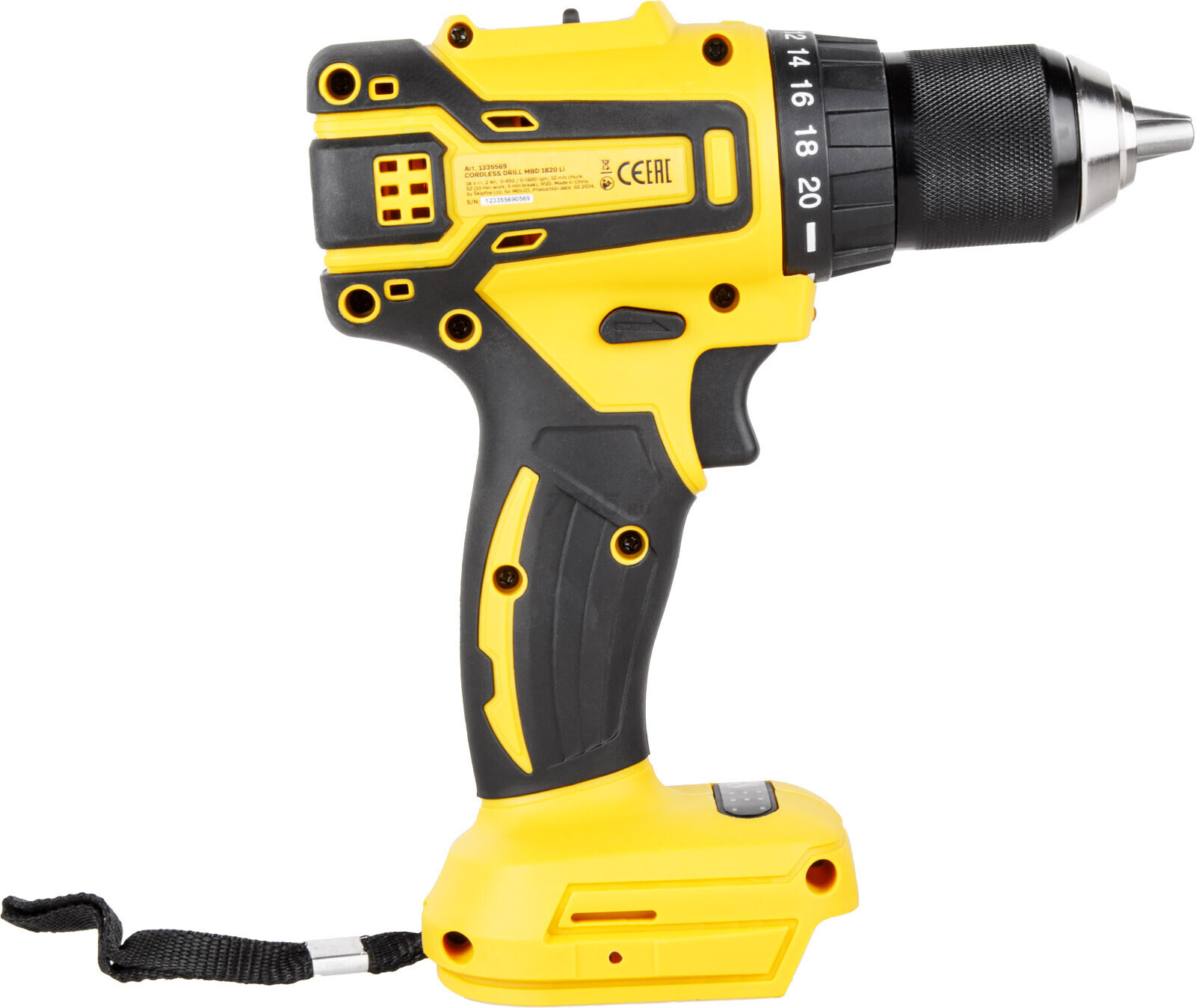 Дрель-шуруповерт аккумуляторная MOLOT MBD 1820 Li XLT Lite SET (1335569) - Фото 15