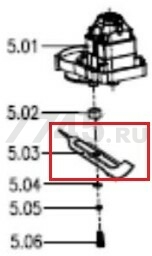 Нож для газонокосилки WORTEX LM 3212-1 (1334809)