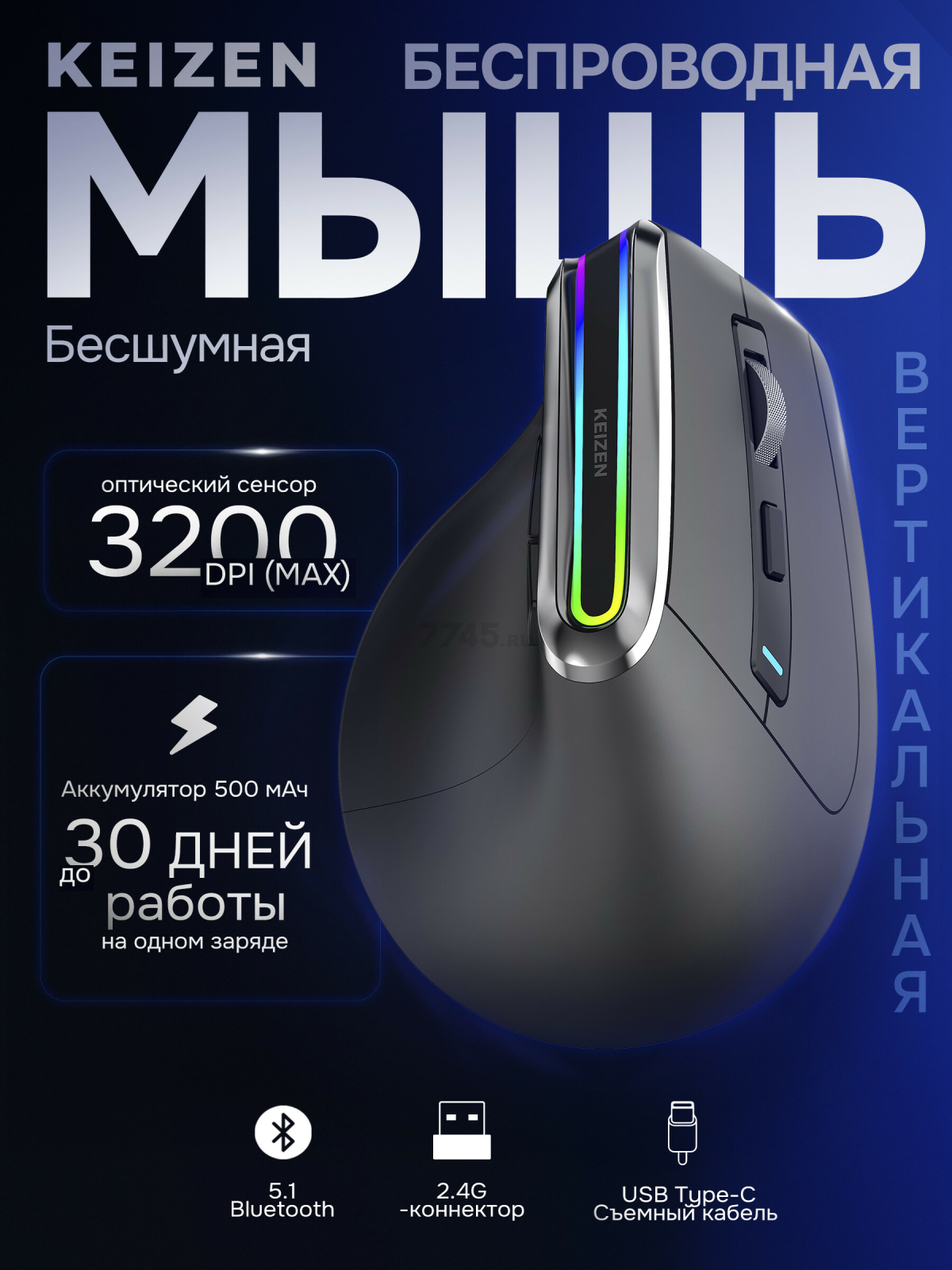 Беспроводная компьютерная мышь KEIZEN KZ-5495101