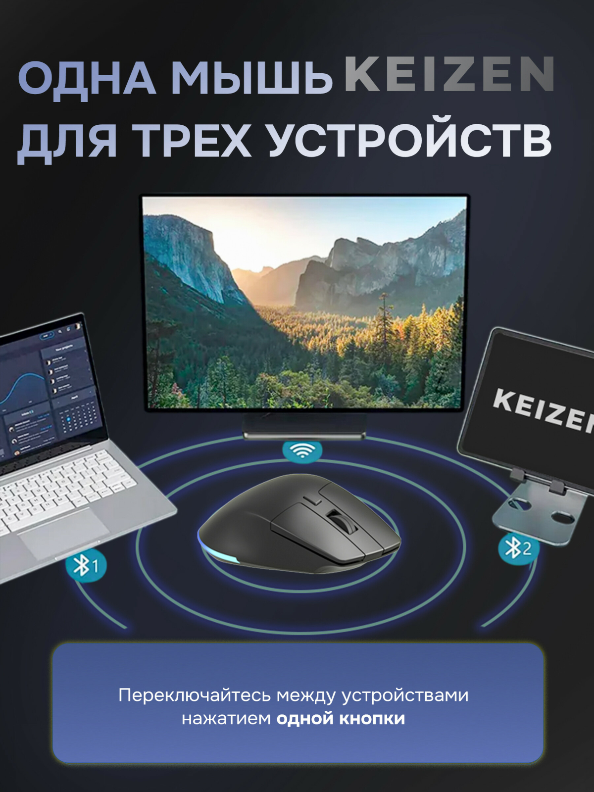 Беспроводная компьютерная мышь KEIZEN KZ-5495102 - Фото 5