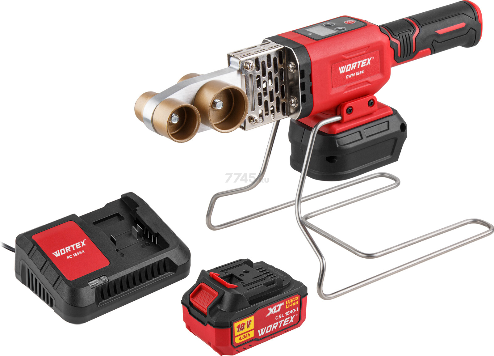 Сварочный аппарат для полимерных труб WORTEX CWM 1834 ALL1 XLT Set 3 насадки (1304777) - Фото 7