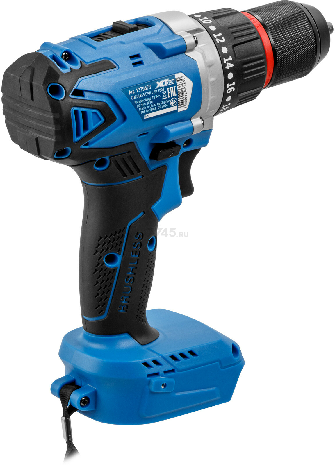 Дрель-шуруповерт аккумуляторная BULL SR 1802 XLTpro (1329863) - Фото 5