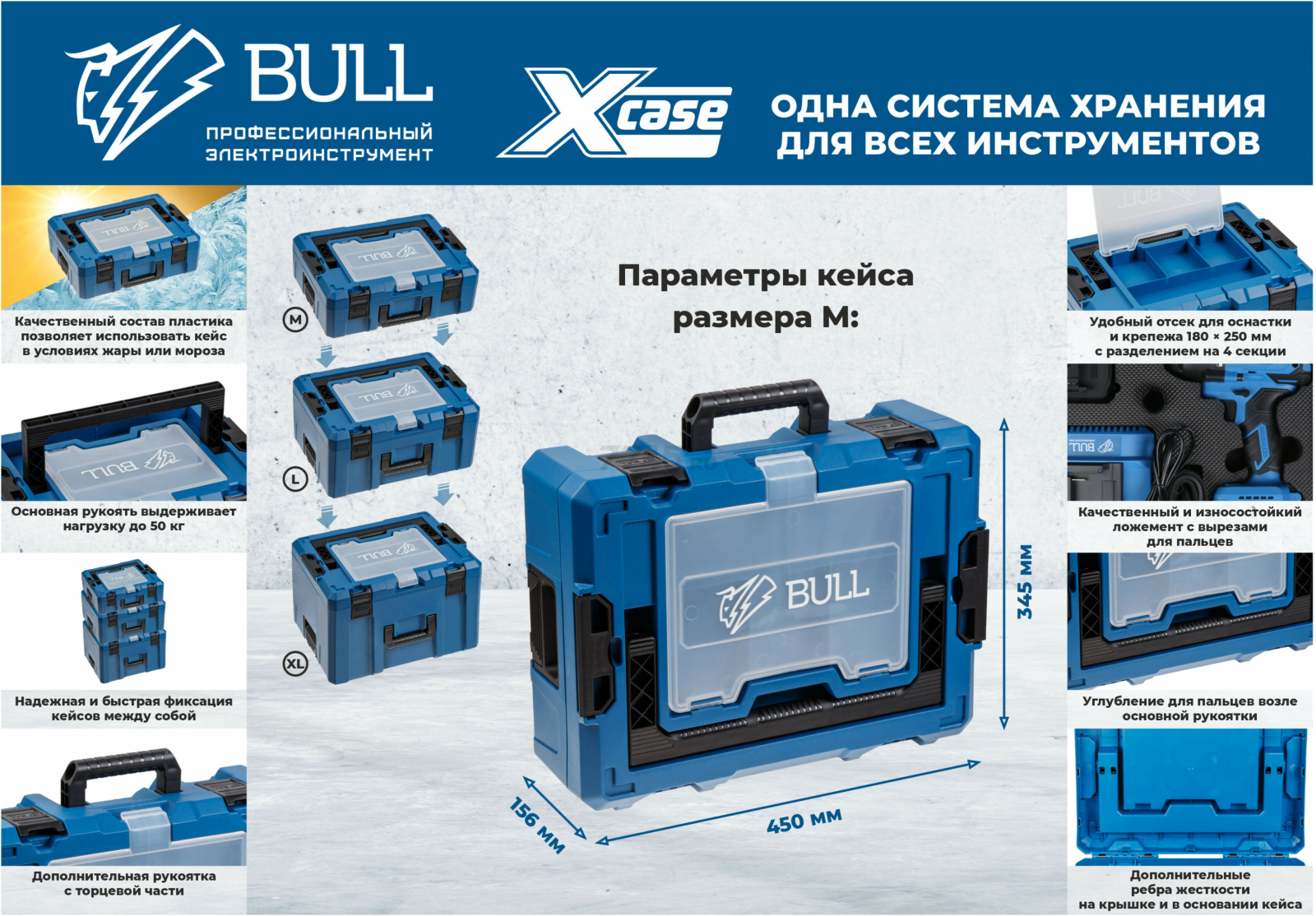 Перфоратор BULL BH 2602 Xcase (1329814) - Фото 2
